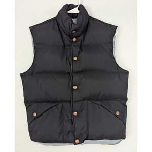 Penfield sz S men's Vintage Puffer Vest black snaps USA down feathers HU